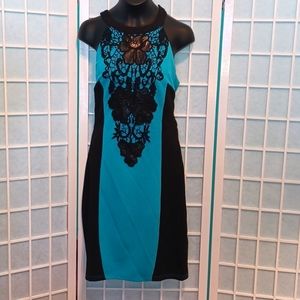 NEW! S Katia blue black dress 5408